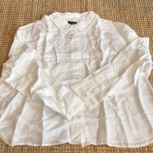 Talbots Crisp White Button Down Shirt